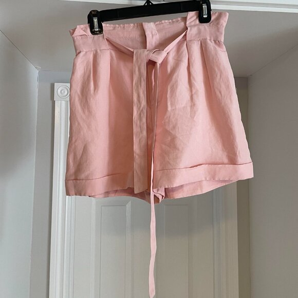 Club Monaco - paper bag shorts with front tie (Linen) - Picture 4 of 4